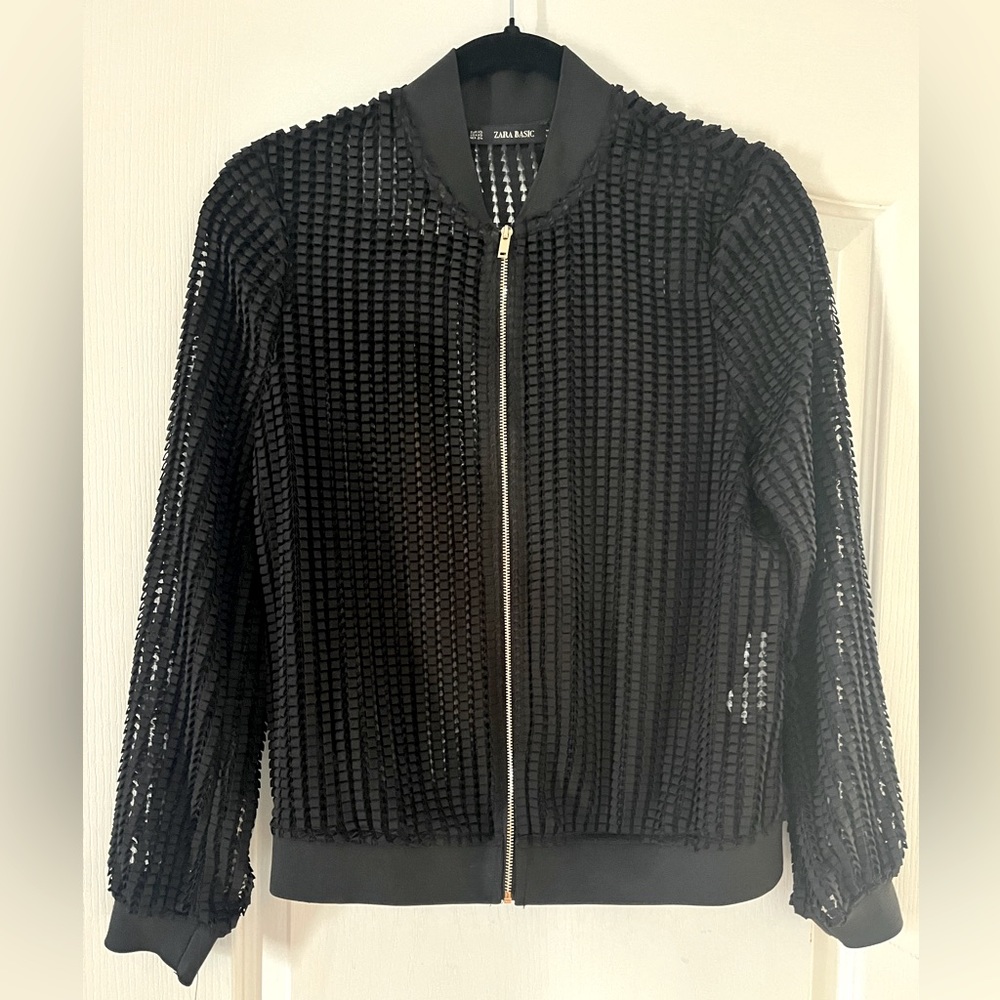 Zara mesh black jacket.